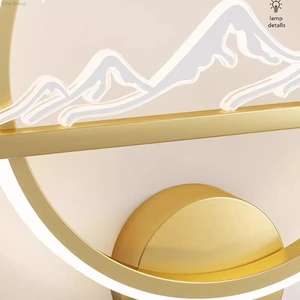 Lámpara de Pared LED Moderna de Lujo Nórdico, Regulable, de Hierro, Alto CRI 90, Diseño Creativo Simple, para Dormitorio, Pasillo, Sala de Estar, Escaleras - Product Image 4