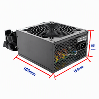 Alimentation PC de haute qualité 24PIN 650W, silencieuse, noire, ventilateur 120mm, alimentation PC de jeu de bureau