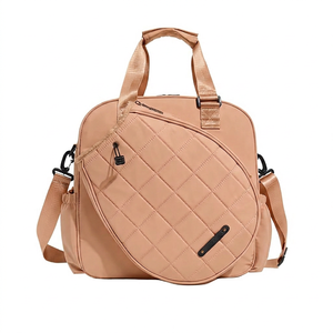 Bolsa Deportiva Acolchada de Nailon con Cierre de Cremallera y Correa para el Hombro en Colores Rosa, Morado, Naranja, Verde Azulado, Blanco y Negro - Product Image 4