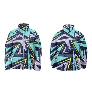 Custom Logo Two-Color Camouflage Puffer <b>Jacket</b> <b>Men</b> Spring Outerwear OEM Canvas Fabric Quick-Drying Breathable Sublimation Coat - Product Image 1