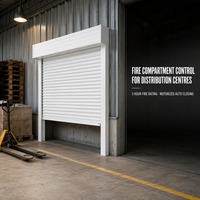 Porte à enroulement coupe-feu électrique en acier, résistance au feu trois heures, couleur personnalisée pour usine, centre commercial, hôtel, garage, commande en gros