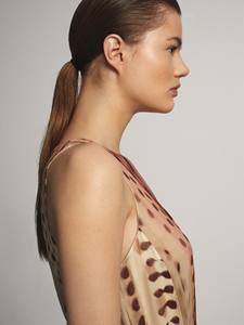 Nuovo Stile Abito Lungo da Donna Europeo e Americano con Scollo a V Profondo, Spalline Irregolari e Stampa - Product Image 5