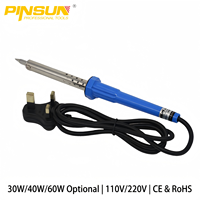 Fer à souder électrique 30W-60W, élément chauffant en alliage d'aluminium, outil de soudage, plusieurs embouts de soudage, couleurs variées, tension universelle CE