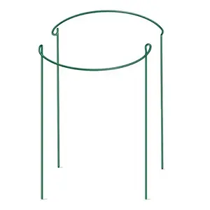 Semi-Circular Metal Wire Hoop Plant Support Stakes Half Round Metal Garden Plant Supports for Flowers
