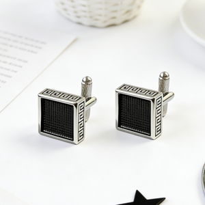 Mancuernillas de Latón con Diseño Cuadrado para <span class=keywords><strong>Camisa</strong></span> de Traje de Hombre, Color Dorado y Plateado, de Alta Calidad para Bodas, Fiestas, Aniversarios y Regalos - Product Image 5