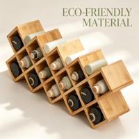 Nouveau design – Organisateur modulaire empilable à 4 niveaux en bambou pour bouteilles et pots à épices, idéal pour comptoir, garde-manger et armoire de cuisine