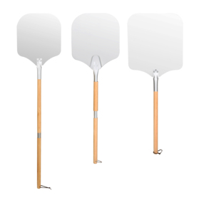 Nouvelle conception ronde et carrée de grande taille légère à long manche en aluminium pizza tournant la pelure pour four profond commercial - Product Image 4