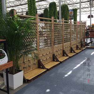 Natural Bamboo Fence Carbonized Color Rot Proof Outdoor Garden Privacy Screen Rectangle Custom Made Fencing Trellis Gates - Product Image 2