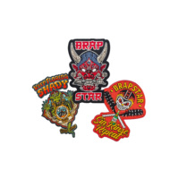Appliques brodées en dentelle fine de luxe avec logo de marque, patchs thermocollants personnalisés pour vêtements de luxe