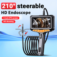 Boroscopio Industrial PLX P370 de 8.5mm OEM/ODM, Herramienta de Inspección y Reparación con Dirección Bidireccional de 360°, Pantalla de 5.0 Pulgadas, 1080p, IP67, Zoom 2X, 75° de Campo de Visión, 5h de Duración