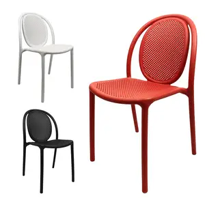 High-end Polypropylene furniture yellow plastic PP material chairs portable restaurant outdoor dining chairs for dining room