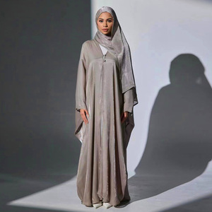 2025 New <span class=keywords><strong>Dubai</strong></span> ánh sáng lung linh lụa voan abaya Batwing abaya ăn mặc phụ nữ kaftan cho EID ramadan hồi giáo quần áo - Product Image 5