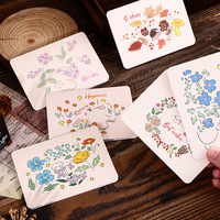 Cartes de vœux vintage personnalisées en gros, design floral, grand format, carte postale pour la fête des enseignants, cadeau de remise de diplôme pour étudiants