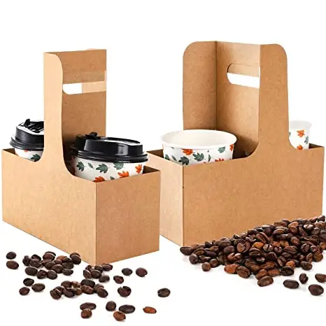Tùy chỉnh giá rẻ lấy đi nóng uống thủ công papercup dùng một lần Kraft trà cà phê tàu sân bay cốc giấy chủ