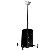Torre de Seguridad CCTV Móvil IP65 Impermeable con Mástil de 6m y Resistencia al Viento de 117km/h para Perímetros Fronterizos y Campos de Fútbol