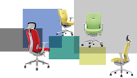Chaise de direction ergonomique à dossier haut en tissu, réglable en hauteur, avec base en aluminium pour usage de bureau
