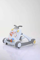 Marche-bébé en plastique 3 modes Walk Rockand Play avec panneau sonore interactif, siège réglable, design pliable, capacité de charge 10 kg, modèle X100