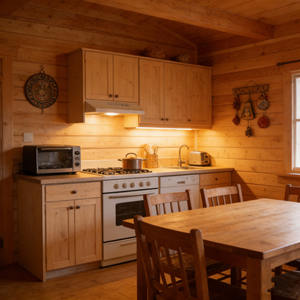 Cabane en bois massif préfabriquée, maison de vacances en bord de mer avec 1 chambre, petite maison pour complexe hôtelier Airbnb - Product Image 4