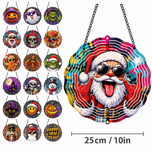 <span class=keywords><strong>Campana</strong></span> Colgante de Hierro con Diseño de Sirena, Concha Marina y Colibrí, Sublimación Personalizada Japonesa, Campanas Navideñas - Product Image 4