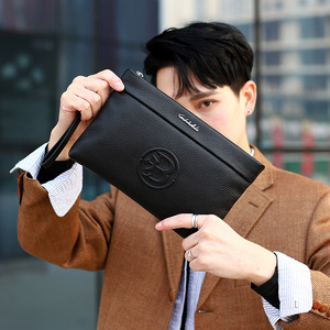 Borsa a Mano da <span class=keywords><strong>Uomo</strong></span> in Vera Pelle di Vacchetta, Stile Business Casual, Design Semplice ed Elegante, Trendy a <span class=keywords><strong>Tracolla</strong></span> - Product Image 1