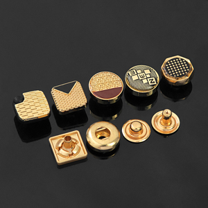 Eco Friendly Metal Snap <b>Button</b> Custom Brass Copper Iron Stainless Steel Square Round Shape Garment Fastener For Clothing Bag - Product Image 3