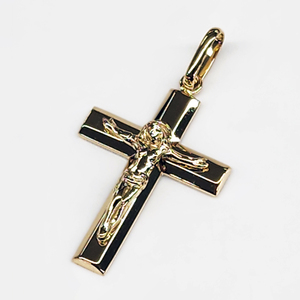 Japan Trend 18K Gold Cross Jewelry Colgantes y dijes finos ligeros para todas las edades - Product Image 1