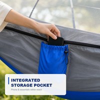 Hamac avec moustiquaire, lit de camping en nylon tricolore pour pique-nique en parc, idéal pour les sorties en famille, logo personnalisé, vente en gros