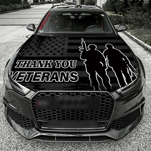 Venta al por mayor Día DE LOS Veteranos 120*150cm resistente al desgaste bandera del capó del motor del coche decoración duradera del coche de vacaciones - Product Image 2