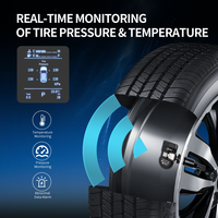 Système de surveillance de pression des pneus (TPMS) universel AUTEL 2-en-1 433 MHz 315 MHz, capteur de pression des pneus MX à valve métallique noire, programmable à l'échelle mondiale pour toutes les voitures