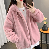 Veste polaire pour femme en gros, à capuche zippée, chaude, épaisse, décontractée, pour l'hiver, manteau doux et moelleux en peluche