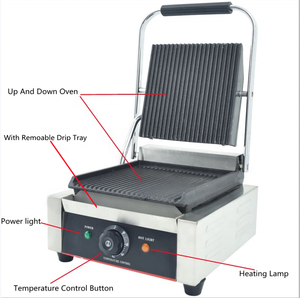 Grille de contact électrique professionnelle de haute qualité, best-seller, antiadhésive, pour sandwichs, <span class=keywords><strong>panini</strong></span>, pour restaurant - Product Image 2