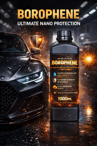 GRAPHONEX น้ำยาเคลือบนาโน BOROPHENE สำหรับรถยนต์ ทนทานเป็นพิเศษ ปกป้อง 10 ปี ปริมาณ 1000 มล. สีเทาใส เงาลึก ระดับความเงาสูง PH2-12 - Product Image 2