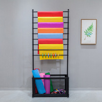 Rak Display Selendang dan Handuk Logam Sederhana untuk Toko Bunga, Rak Pita Satin Bertingkat, Penyimpanan Kain Celana Multi-Layer Model 0595