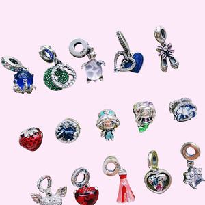 Pendentifs breloques unisexes tendance de la série Ocean, vente en gros, breloques en argent 925 pour bracelets, certifiées GDTC HaYa PAN-46 - Product Image 1