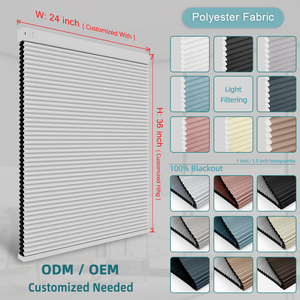 Cơ giới Mất điện không dây di động tổ ong rèm cửa sổ bóng râm điều khiển từ xa từ dưới lên cơ giới thông minh rèm - Product Image 2