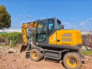 Excavadora de Alto Rendimiento de Marca Líder, Excavadora de Ruedas XE105WG de 10 Toneladas Fabricada en China con Potencia de 74kW/100HP y Repuestos en Stock - Product Image 2