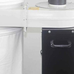 Collecteur de poussière industriel mobile à double sac pour le travail du bois, avec seau à baril unique et aspirateur amovible, boîte de vitesses - Product Image 4