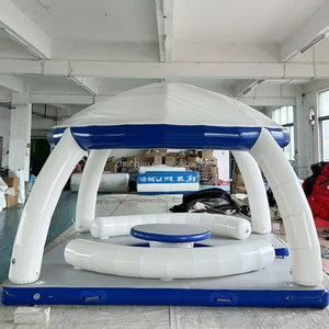 Bar Flotante Inflable de Alta Calidad con Tecnología Drop Stitch, Isla Flotante para Piscina, Carpa de Bar para Playa en Venta - Product Image 1
