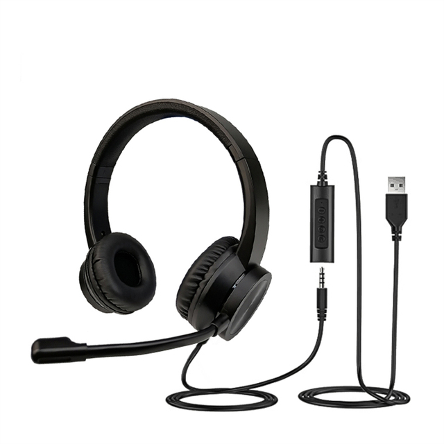 OEM Stereo Headphone Wired USB Headset Noise Cancelling Gaming Earphones & Headsets Bass Earphones & Headphones With Mic