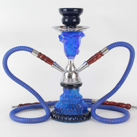 Ensemble de chicha en verre arabe avec 2 embouts et finition miroir