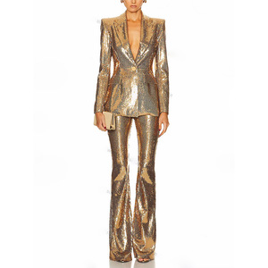 Low Price Ladies Gold Dress Suit Embroidery Gold Details | Alibaba.com