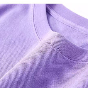 Venta al por Mayor de Fábrica, <span class=keywords><strong>Ropa</strong></span> de Verano para Niños, Camiseta de Manga Corta de Algodón Tejido para Bebés, Niños y <span class=keywords><strong>Niñas</strong></span>, Lisa - Product Image 2