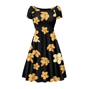 Vendita calda stile tropicale hawaiana Design personalizzato Vintage personalità moda alla moda Casual <span class=keywords><strong>abbigliamento</strong></span> a maniche corte da <span class=keywords><strong>donna</strong></span> - Product Image 2