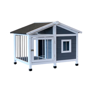 Outdoor Holz Hundehütte mit Veranda Wetterfeste Schutz mit Veranda, geräumige Holz Zwinger zu verkaufen - Product Image 2