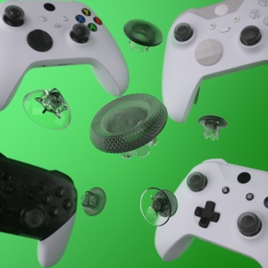 EXtremeRate Clear Black Swappable Edge <b>Sticks</b> Interchangeable Analog <b>Stick</b> Joystick Thumbsticks for Xbox Series X S Controller - Product Image 6