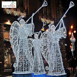 Lumière LED ange pour Noël, Diwali, Halloween, décoration extérieure, lumière ange 3D - Product Image 1