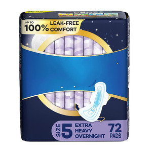 Almohadillas Súper <span class=keywords><strong>Largas</strong></span> PARA LA Noche Almohadillas Sanitarias 100% Algodón Orgánico Absorbencia Pesada Sin Perfume Almohadillas <span class=keywords><strong>Extra</strong></span> <span class=keywords><strong>Largas</strong></span> - Product Image 2