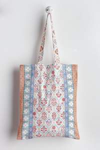 Sac fourre-tout pour femme 100 % coton à double poignée avec motif losanges pour le shopping et <span class=keywords><strong>les</strong></span> cadeaux de Pâques - Product Image 5