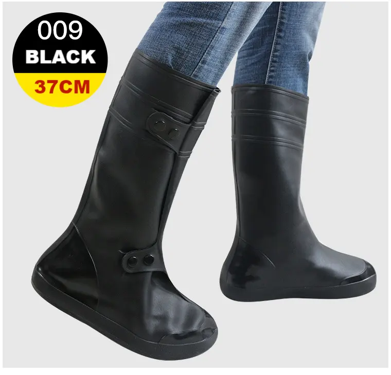 Silicone Rain Boots Waterproof Shoe Covers, Non-Slip Water Resistant Overshoes Silicone Rubber Rain Shoe Cover Protectors