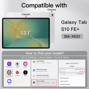 Funda para Samsung <span class=keywords><strong>Galaxy</strong></span> Tab S10 FE Plus/S10 FE+ de 13.1 Pulgadas con Soporte para Lápiz, TPU Suave, Plegable en Tres Partes, Protectora - Product Image 2